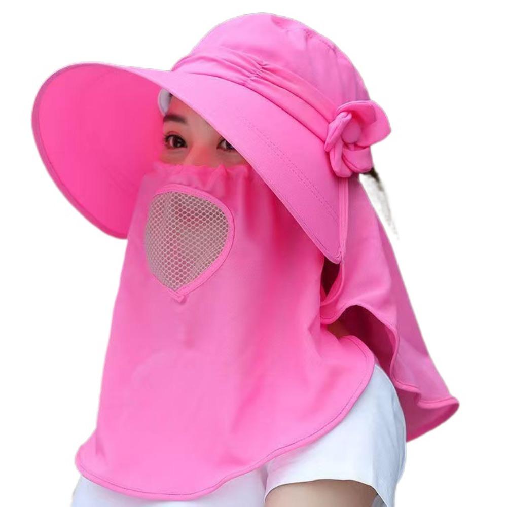 Защита шеи Женская шляпа от солнца Маска для лица Солнцезащитная шляпа-панама Дышащая шляпа для сбора чая Альпинизм