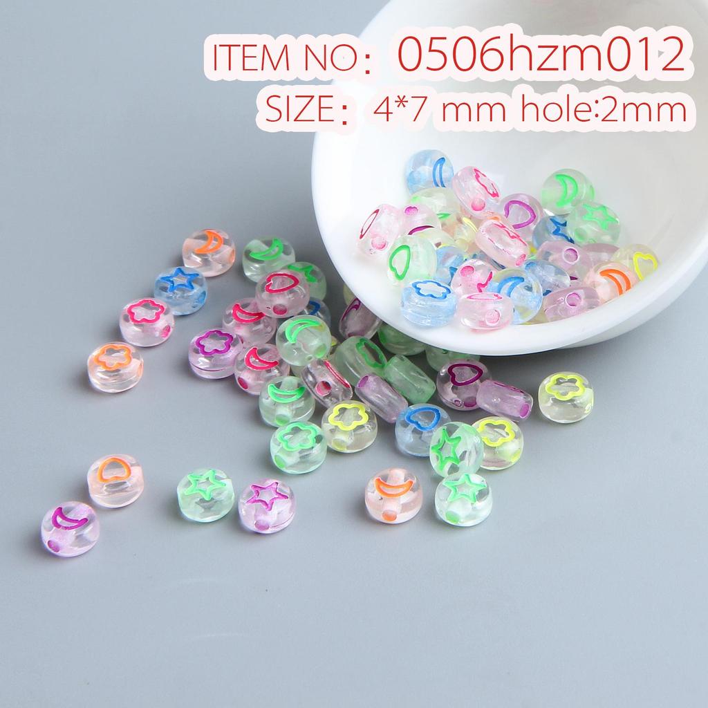 10g Pack of Flat Acrylic Alphabet Beads for DIY Children's Beading and Jewelry Keychain Accessories