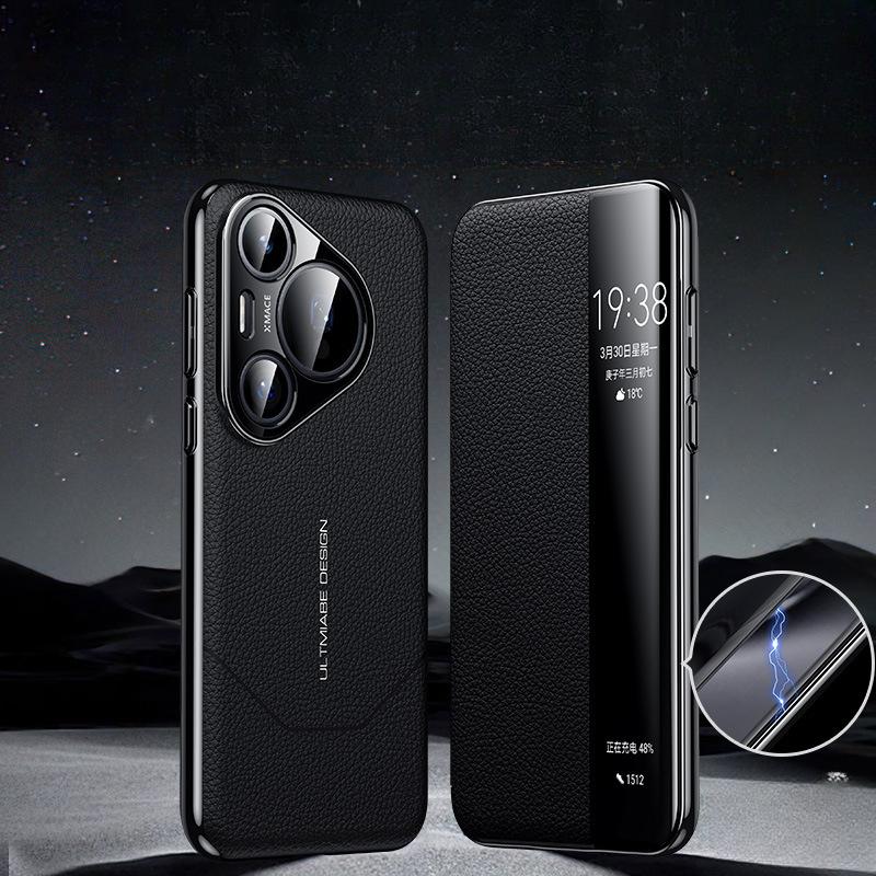 Чехол для телефона Huawei Pura70pro, откидная крышка, магнитный P70, мгновенно превращающийся в необычный мастерский противоударный кожаный бизнес-чехол