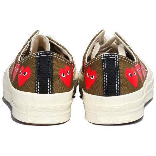 Converse X COMME des GARCONS PLAY Chuck 70 Low Multi Heart 'Хаки' Мужские 162976C