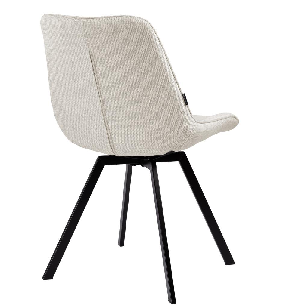 Upholstered swivel chair ASTER velvet black