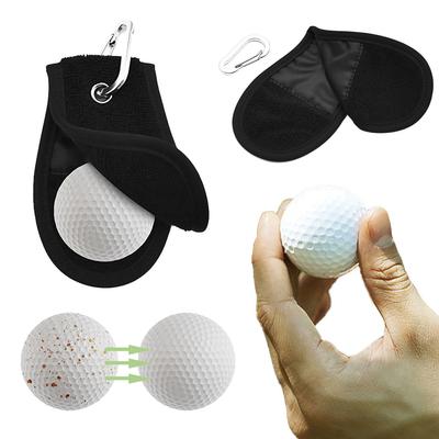 Новое полотенце для чистки мячей для гольфа с карабином Портативное полотенце для чистки мячей для гольфа Тряпка для протирки головки Чистые аксессуары для гольфа
