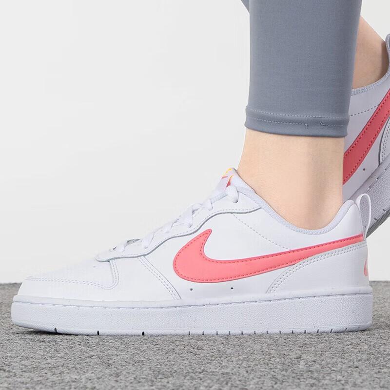 Nike Детские кроссовки Court Borough Low 2 GS White Coral Chalk Laser-Orange BQ5448-124