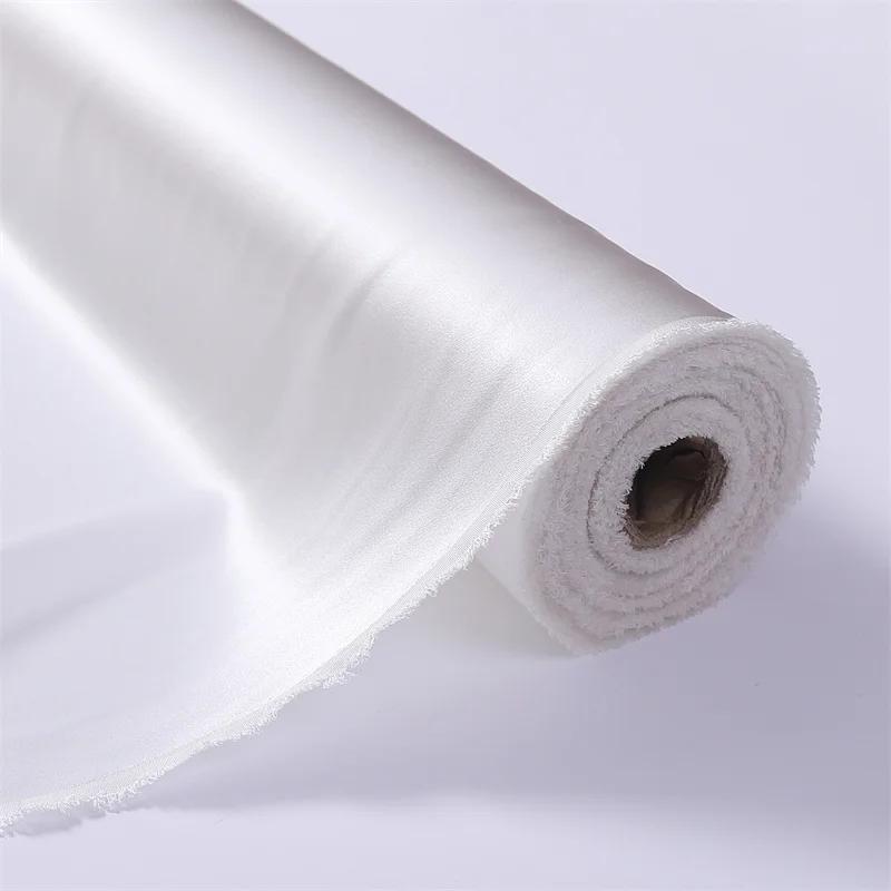 22 Момме 100% чистый шелк тутового шелкопряда ткани шармез текстильная вышивка одежда простая атласная шелковая ткань 100x114 см