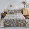 Креативный этнический комплект простыней с цветочным узором из 3 предметов из хлопка с утолщенной простыней и наволочками, роскошный комплект постельного белья размера «king-size» в скандинавском стиле