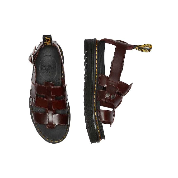 Dr. Martens Сандалии из кожи с текстурой под терри Коричневые Мужские 23521211