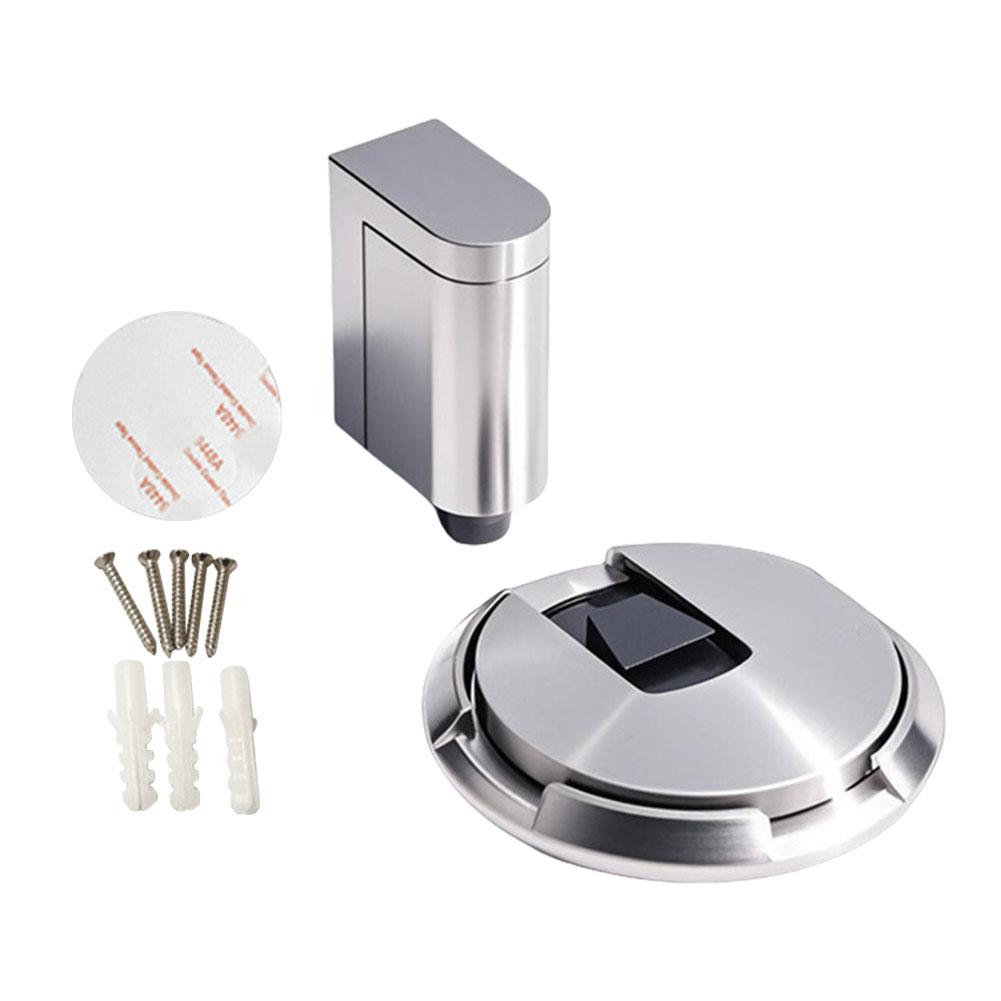 Magnetic Door Stop with Screws Aluminum Alloy Adjustable Punch-free Door Stopper Heavy Duty Magnet Door Holder Hardware
