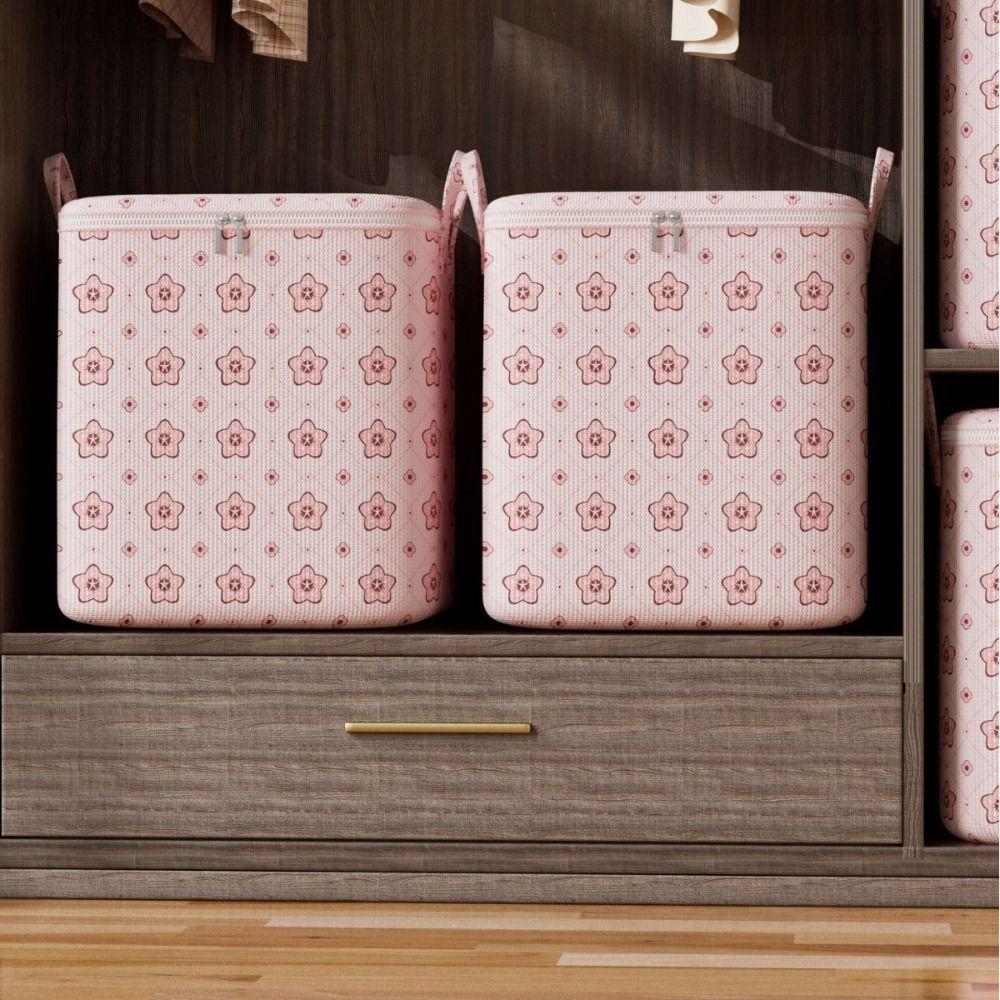 Foldable Clothes Storage Bins With Handle Moving Storage Quilt Bag Closet Storage Box  for Home