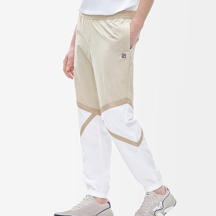 Fila Атлетика Цветной блок Спортивные повседневные тканые брюки Мужские брюки Удобные-Серый A11M213805F-BG