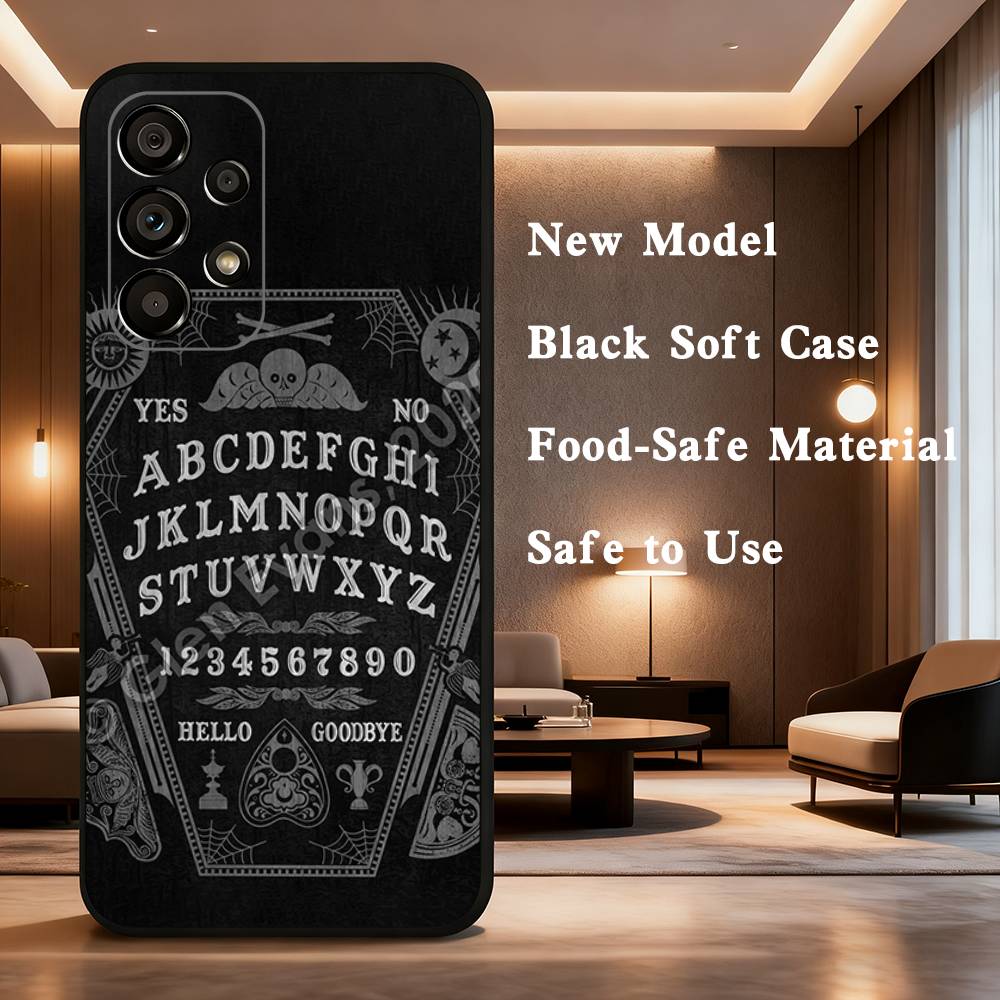 Supernatural Art Ouija Board For Samsung Galaxy A73,31,71,53,32,72,Note,22,41,8,9,52,J7,Soft Black Silicone Cover Case