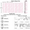 VEELIKE Easy-Stick Wallpaper Stickers, Pink Herringbone Pattern, White, Peelable Wallpaper, Wall Stickers, Waterproof, Heat-Resistant, Thick, Opaque P