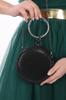 Women's Stylish and Useful Evening Dress Bag Black Color Glittering Stone Design Bracelet Ring Evening Dress Portfolio Clutch Bag