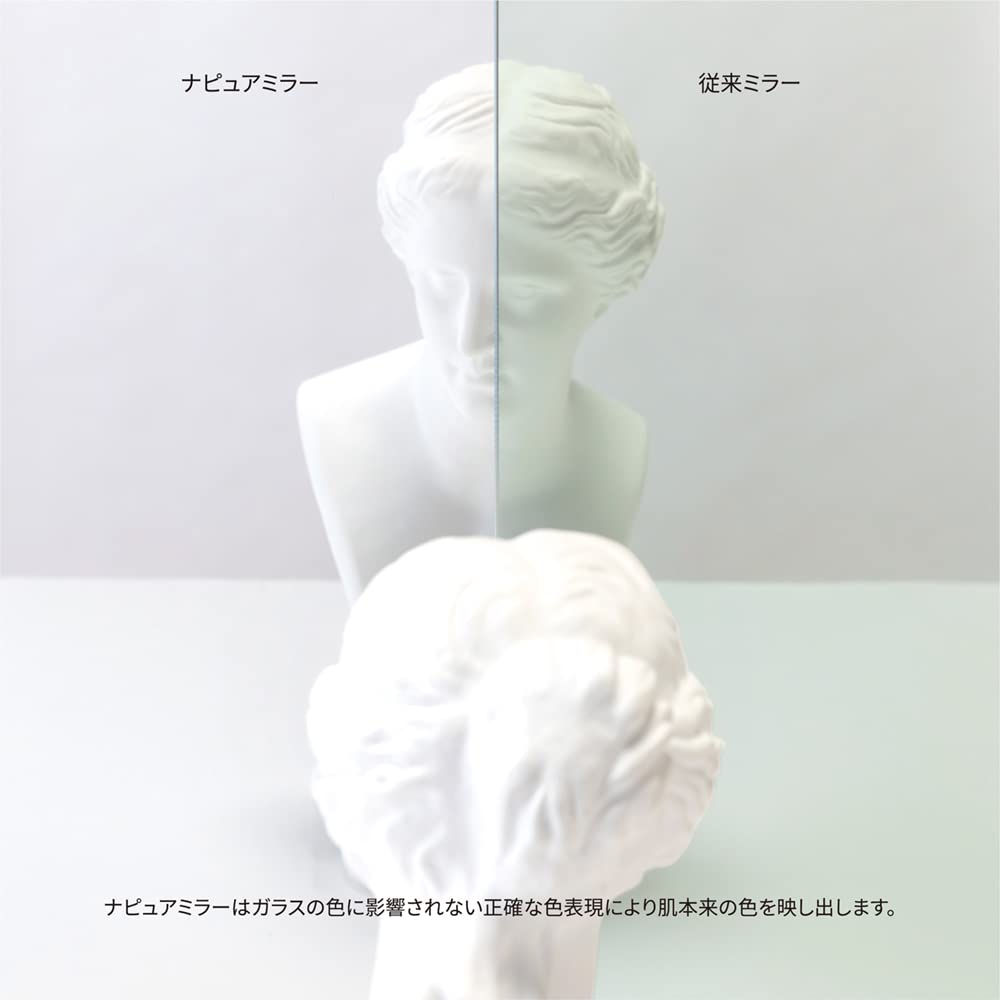 Napure a stand and hand mirror that reflects your true skin in A great Day Mirror, tone, silver. Mother's gift.