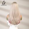 Смешанный светло-русый и розовый парик, длинные волнистые парики с челкой для женщин, синтетический парик, косплей, повседневные термостойкие волосы