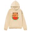 Baby Dudu InThe Watermelon Cart Women Hoodies for Women Girls Panda Bear Graphic Sweatshirt Kawaii Cute Clothing