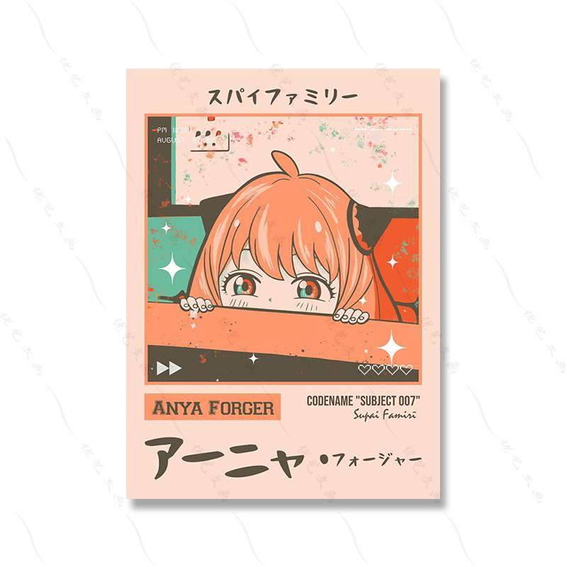 Модная визитная карточка, аниме, художественный постер, принт для девушки, общежитие, настенный холст, современный холст, картина для комнаты, домашний декор, корейский мультфильм