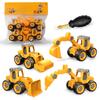 Toddler Construction Vehicles Playsets Simulation Include 4 Vehicles Puzzle Kids Detachable Toy Car