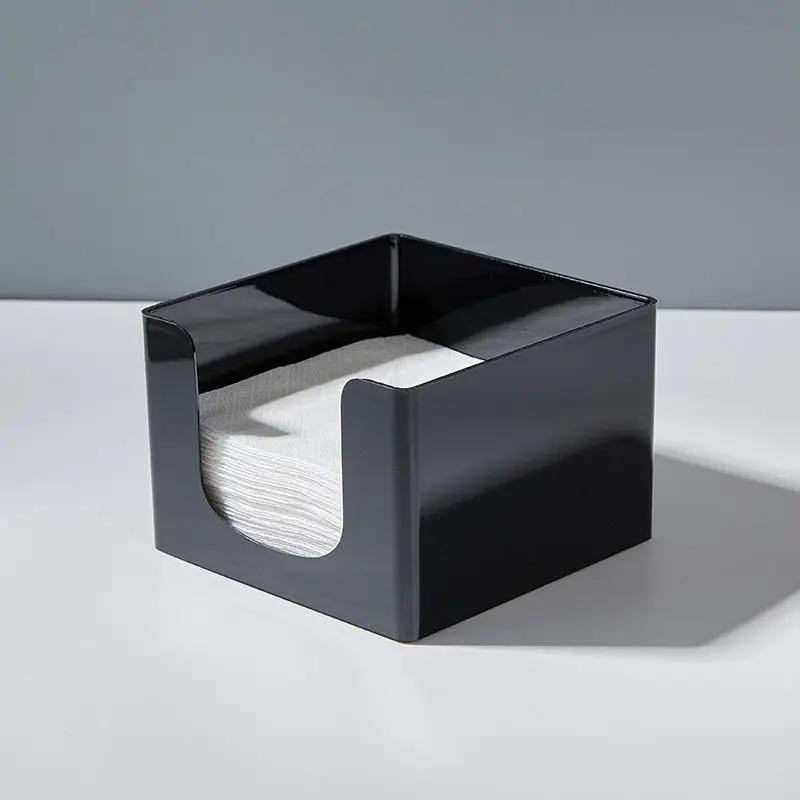 Квадратная минималистичная коробка для хранения салфеток, акриловый инструмент для хранения салфеток для дома, гостиной