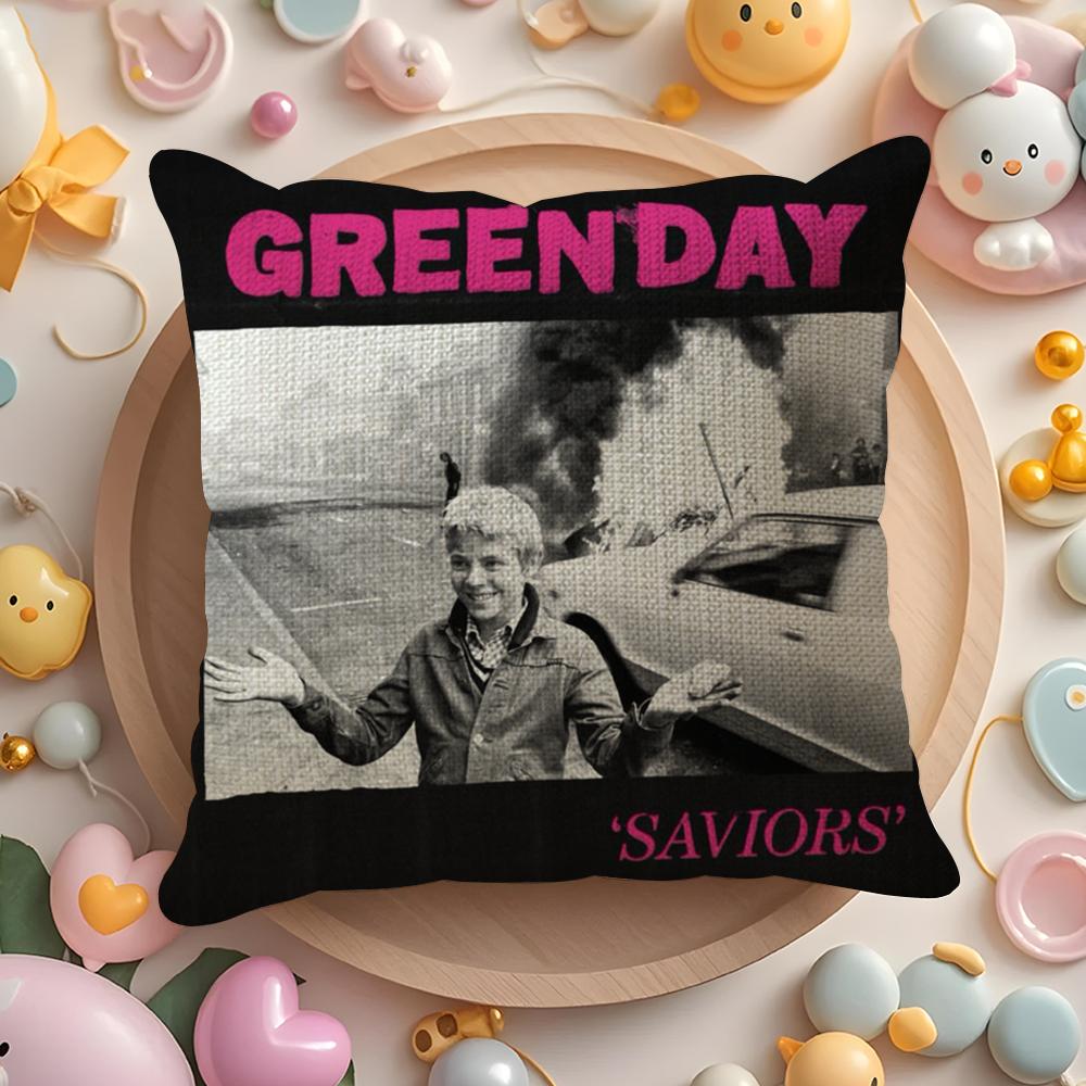 G-Green Day S-Saviors Наволочка Лен Органическая Ткань Двусторонний Принт Дышащая Наволочка Диван Домашний Декор Подарок