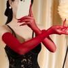 Anti-slip Glossy Silky Gloves Long Gloves Mittens Sexy Ultra Thin Transparent Party Glove Women Erotic Accessory