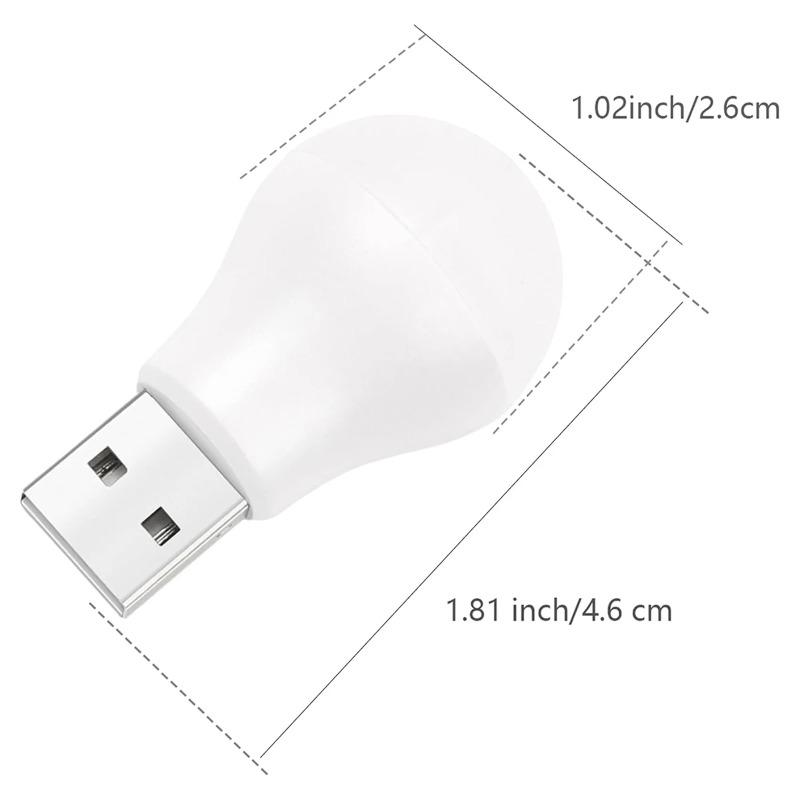 10 шт. Мини-портативный USB-светодиодный ночник холодного белого света, Лампа для чтения книг, защищающая глаза, Освещение для интерьера, прикроватное, Маленькая спальня, Комната, Лампа с USB-штекером