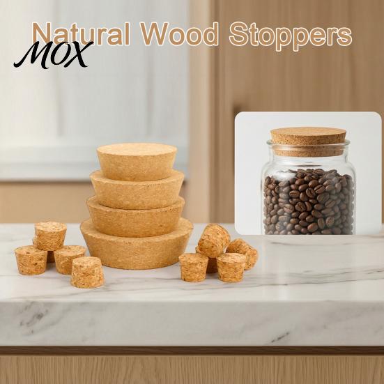Tapered Can Lid Soft Wood Wine Cork, Leakproof Beer Bottle Stopper, Natural Kitchen Jar Wooden for Glass Bottles Mason Jar, Supplies Airtight Corks