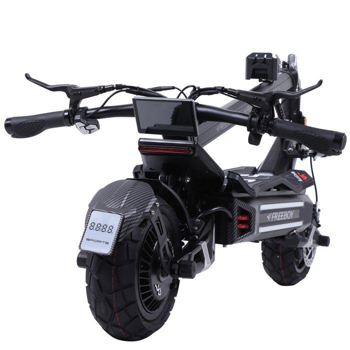 FREEBOY H16 Performance Electric Scooter, Dual Motor, 60V 30Ah, Tubeless 11”, Black