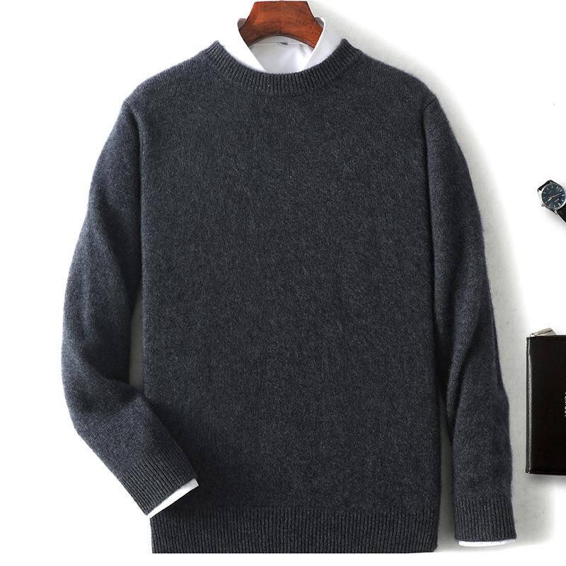 Новый кашемировый свитер утолщенный пуловер с полувысоким воротником с кашемировым свитером мужской внутри