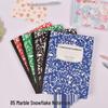 Marble Snowflake B5 Thick Practice Notebook – American-Style Lined Softcover Diary