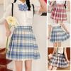 Japanese Style Skirt Uniform Lattice Skirt Jk Skirt A-line Skirt Short Skirt Anti-glare Pleated Skirt