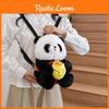 Cute Panda Plush Handheld Avocado Mahjong Gourd Design Children Backpack