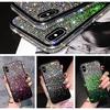Gradient Colorful Rhinestone Glitter Phone Case for Iphone 15 14 13 12 Pro XS MAX XR X Soft TPU Cases Diamond Sexy Girl Beauty Cover