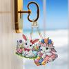 6Pcs Double Sided Diamond Painting Keychain Easter Diamond Art Keyring Diamond Painting Art Craft Keychain for Party Supplies
