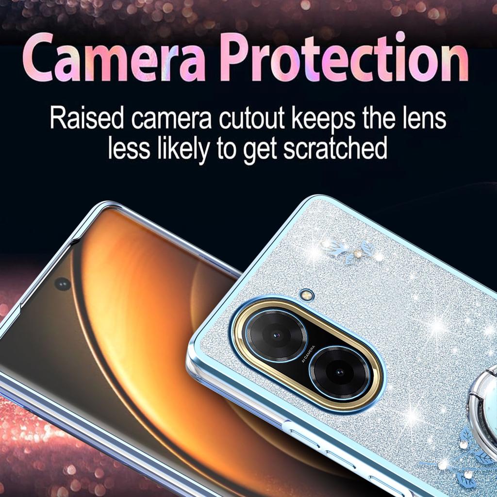 KADEM Для Xiaomi Redmi A5 NFC (США) (173,45 мм) Чехол Кольцо Подставка ТПУ Цветы Чехол для Телефона Градиент Блестки