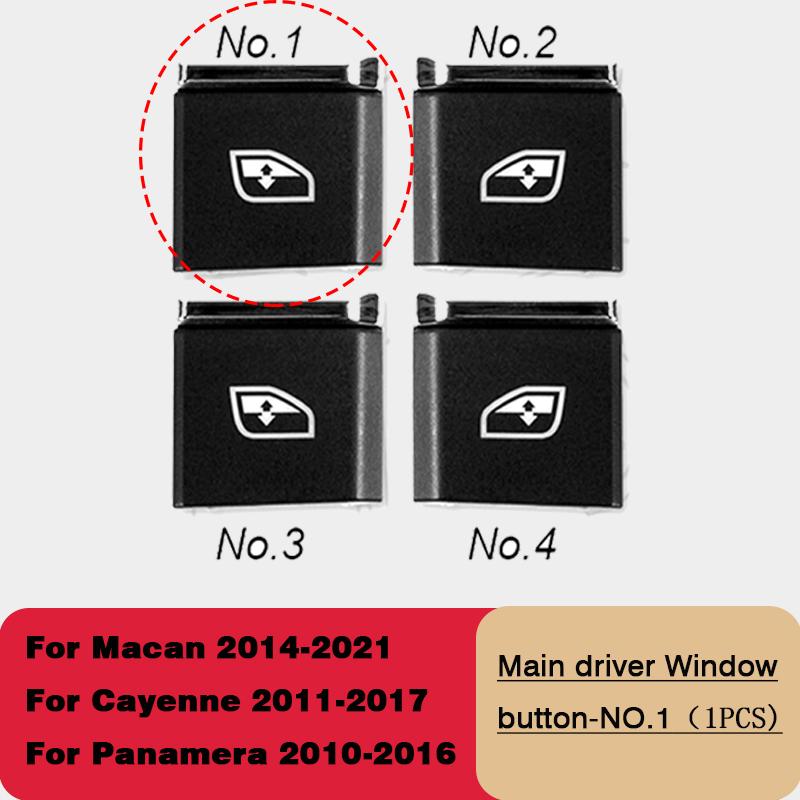 AABKV1 For Porsche Cayenne 2011-2017 Panamera 2010-2016 Macan 2014-2021 Car Window Lifter Button Cap Replacement Windows Switch Button