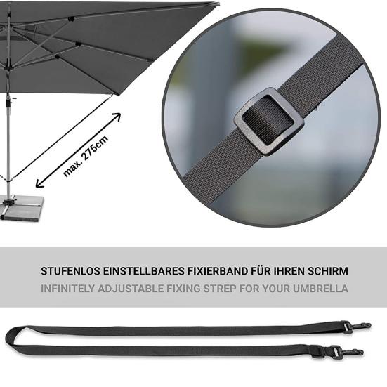 5 шт., ремень для фиксации зонта на открытом воздухе, ремень для защиты от ветра для сада, патио, рынка, регулируемый консольный зонт, ветрозащитная лента
