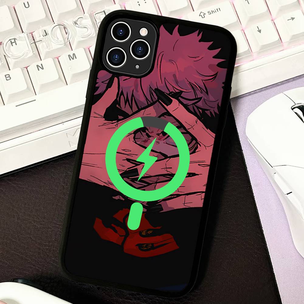 Jujutsu Kaisen Anime Itadori Yuji Classic Vintage Phone Case Magesafe Magnetic Wireless Charge Case For IPhone 16 11 12 13 14