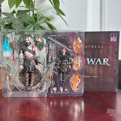 NECA Фигурка Бога Войны Кратос Атрей Призрак Спарты с Топором Мечом Щитом Лука и Стрелами Коллекционная Модель Игрушки Подарок