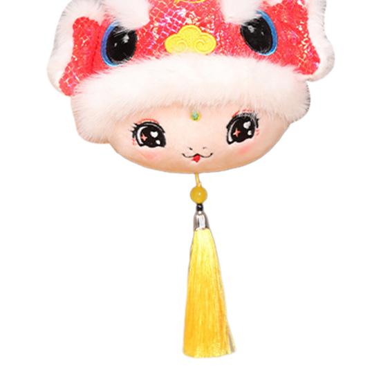 Подвеска в виде плюшевой змеи, мультяшная змея, брелок для ключей, талисман со знаком зодиака, кукла для китайского Нового года