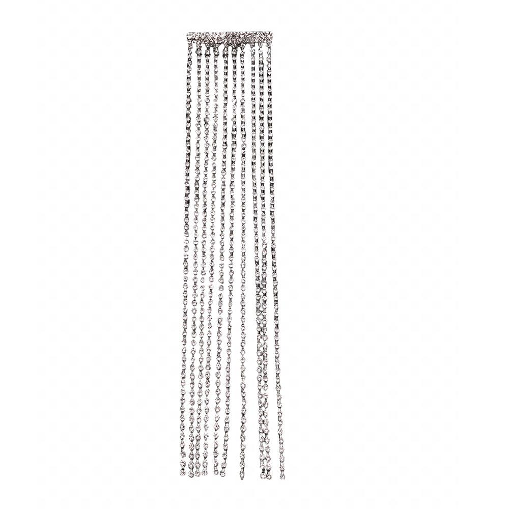 Long tassel hair clip for women with a sense of luxury, light luxury, rhinestone fashion, ponytail clip hair accessory
