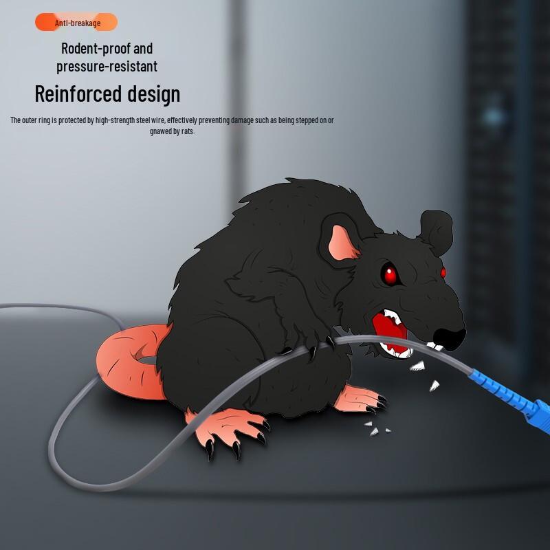 Zhongtianhengke Indoor Armored Multimode Duplex Fiber Optic Patch Cable