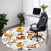 1PC Dogs Puppies Office Round Area Rug, Mat Suitable For Office, Under Office Chairs Bedroom Living Room Home Decor, Room Deco