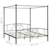 Серый металлический каркас кровати с балдахином 200 x 200 см