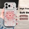Apple iPhone 17 Pro Max Case Full Coverage Transparent Shockproof Soft Protective Cover with Lens Protection Fireworks Design Edition