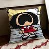 Cartoon MMafalda Cushion Cover Reversible Soft Durable Pillow Cover Home  Car MultiScene Use for Daily Comfort