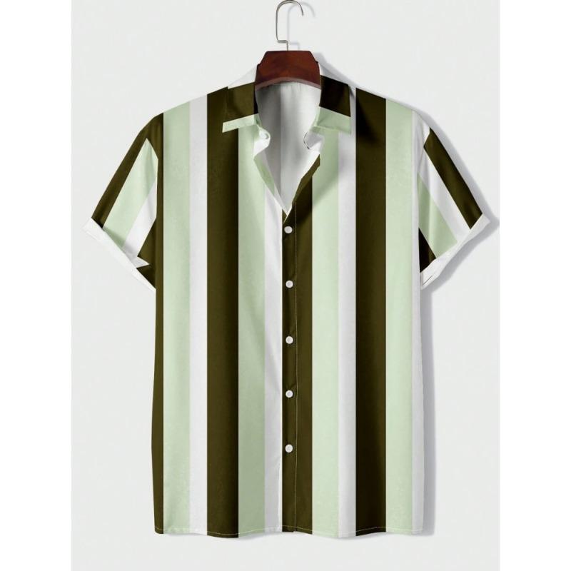 Мужская рубашка с короткими рукавами с принтом головы быка, летняя рубашка с короткими рукавами для улицы, городская повседневная модная мужская рубашка