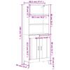 Highboard Concrete Grey 69.5 x 34 x 180 cm Particleboard