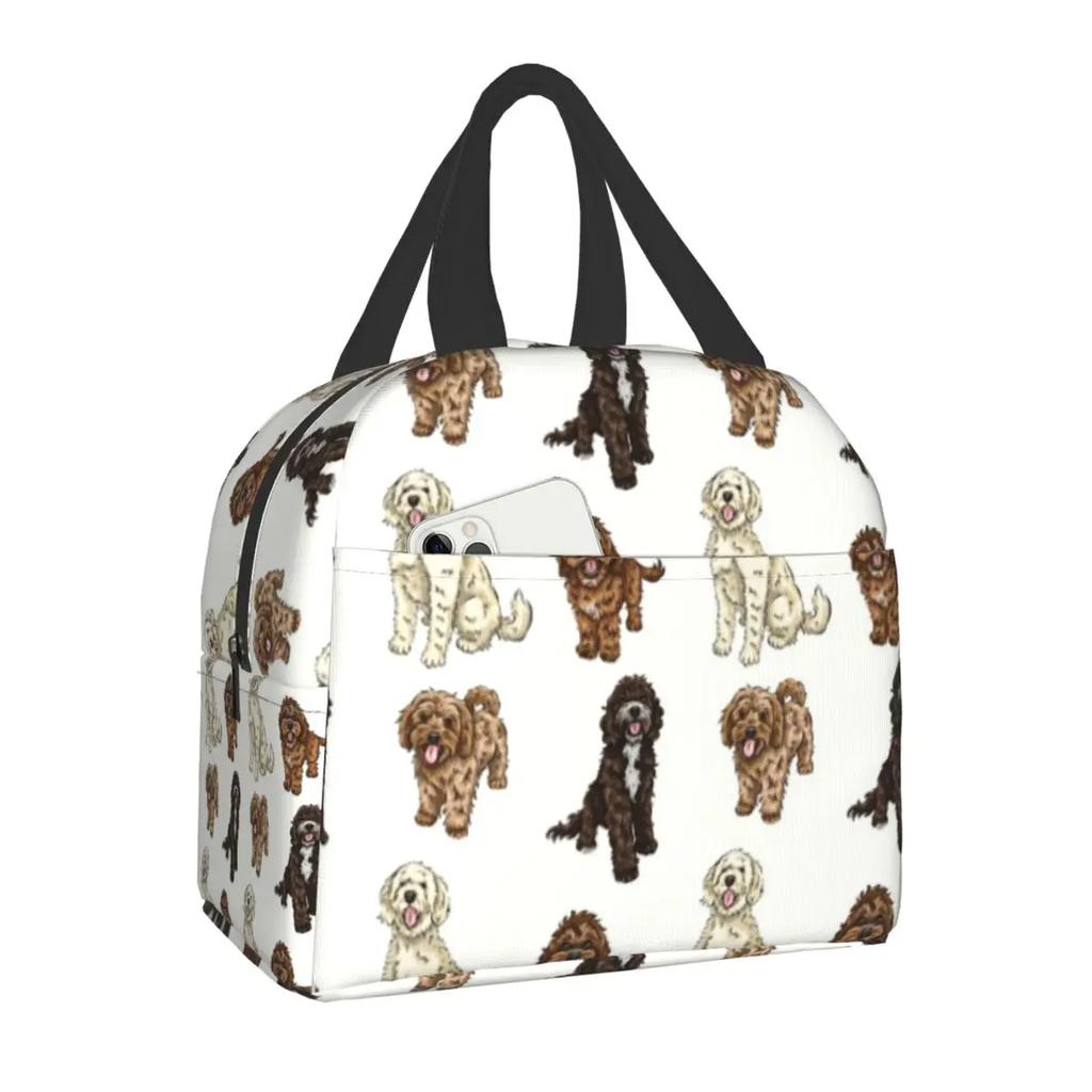 Frenchie Французский бульдог Утепленные сумки для обеда для женщин, любителей собак, многоразовый охладитель, термоконтейнер для еды, школьный ланч-бокс