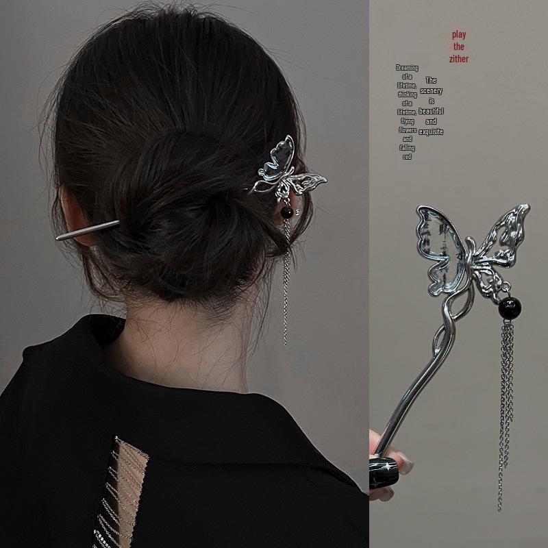 Изысканная винтажная заколка для волос с кисточкой для женщин - Элегантное украшение для волос в стиле ханьфу и ципао