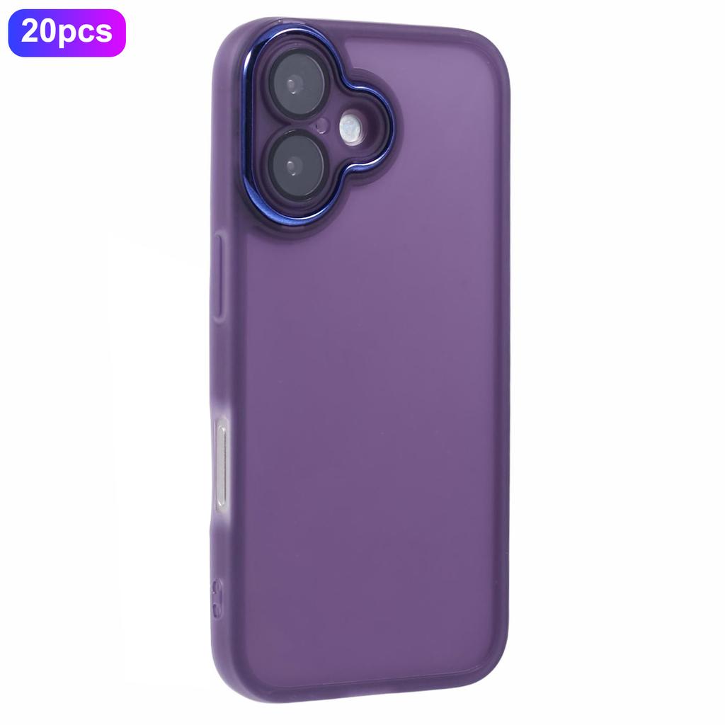 Bulk Purchasing 20Pcs For iPhone 16 Plus Case Electroplated Camera Frame TPU Phone Cover Precise Cutouts